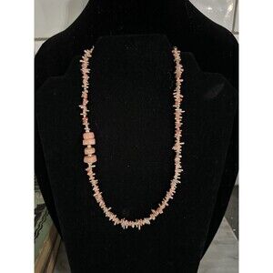 Peyote Bird Necklace Sterling Silver Pink Branch Coral Sundance Catalog 20”